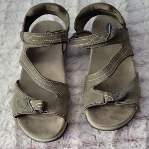 Dr. Scholl’s Adele Comfort Walking Orthopedic Sandals Taupe Adjustable Size 9.5M